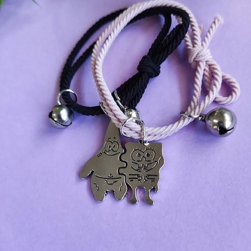 Bob & Patrick friendship puzzle bracelets new, set of 2