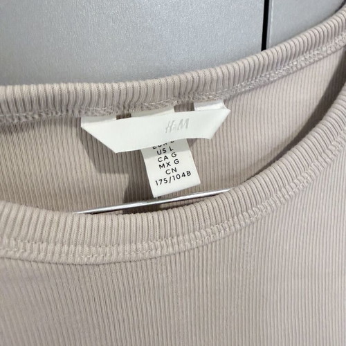 Basic beige top H&M like new, size L