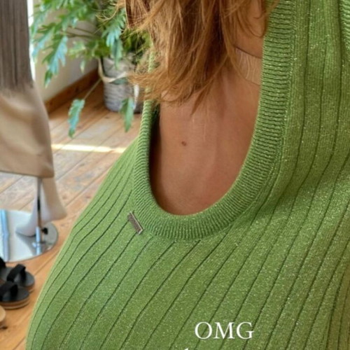 Combos Knitwear summer green maxi dress like new, size small