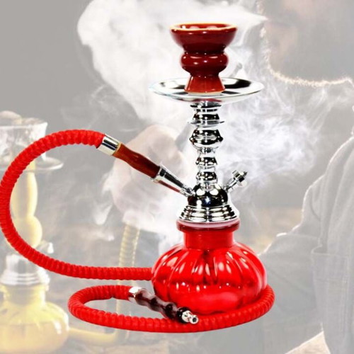 Small hookah red with hose like new