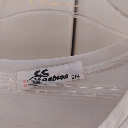 White t-shirt with print used, size S/M