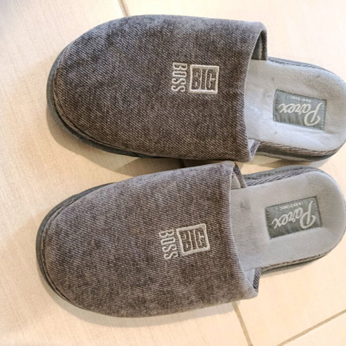 Parex Boss Big men's winter slippers size 43, like new, gray