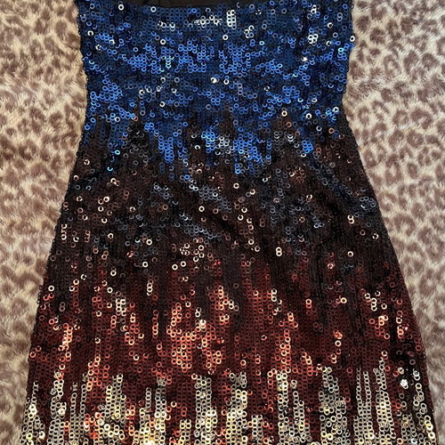 Toi&Moi dress used, size M, blue and brown