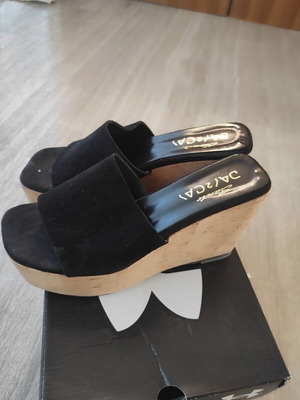 Sante platform sandals like new, black, size 38