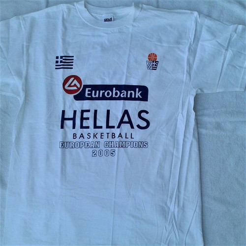 Hellas Basketball T-shirt authentic, new, European Champions 2005