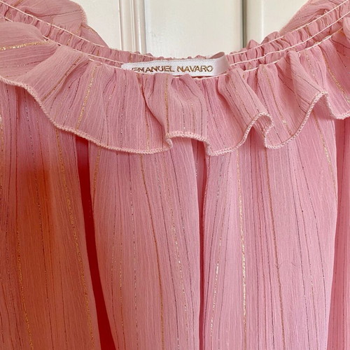 Sheer pink top by Emmanuel Navarro like new, size M
