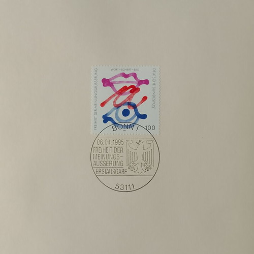 German stamps mint condition, 1995 first day cover Bonn, sealed set