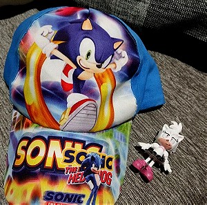 Sonic καπέλο κ δώρο φιγούρα σε τιμή