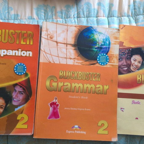 Blockbuster 2 English books used, Companion, Grammar, Workbook