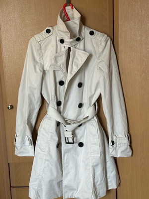 Zara coat S like new, black and white, cotton