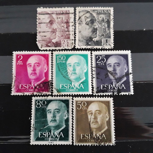Spain 1939 & 1955 General Franco stamps like new, set of 7