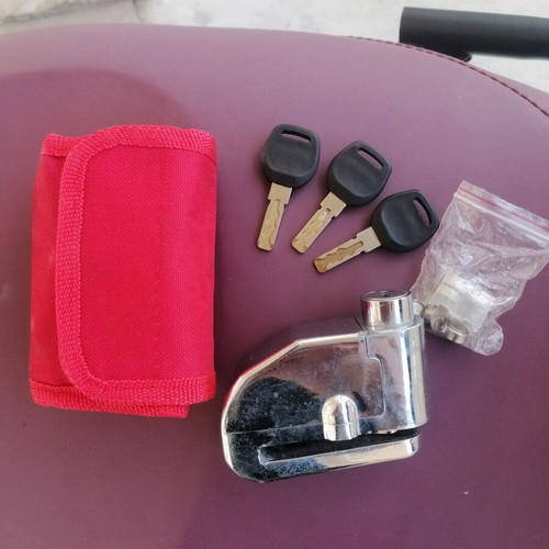 Disc brake lock with alarm used