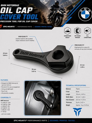 Oil Filler Cap Removal Key Tool for BMW new