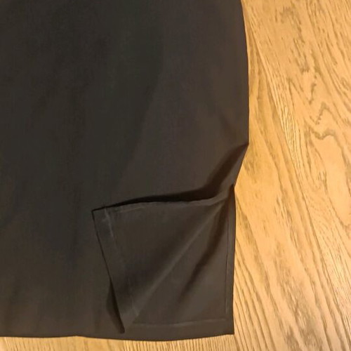 Lynne midi skirt black like new with slit and zipper