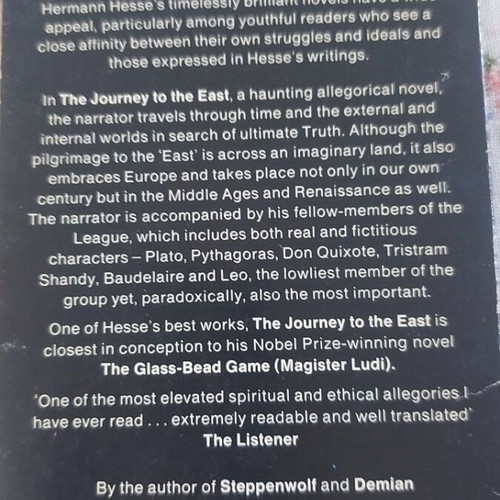 The Journey to the East by Hermann Hesse used, English edition
