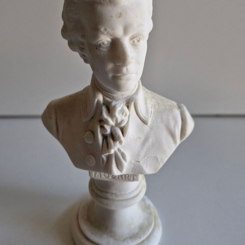Small marble Mozart bust like new