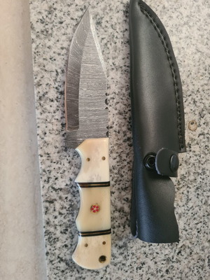 Hunting knife camel bone handle new