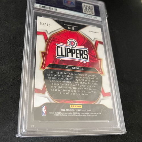 Paul George Neon Orange Pulsar /15 PSA 10 new