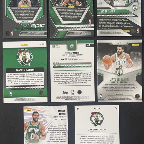 Jayson Tatum Lot of 8 Cards Near Mint Condition