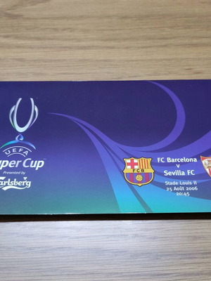 Barcelona Sevilla Super Cup 2006 Welcome Package like new