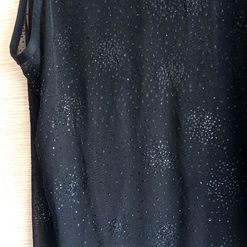 Black see through top with shimmer like new, medium to large size