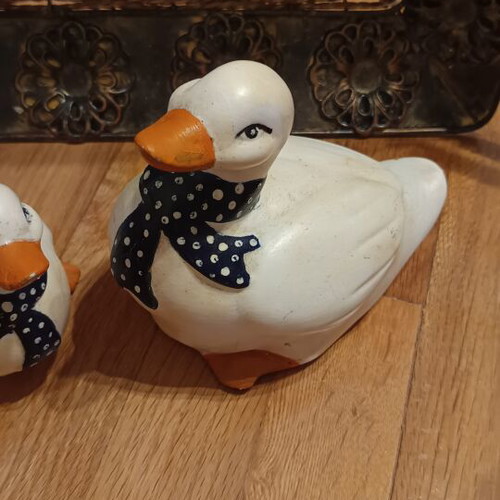 Ceramic duck set vintage, decorative table pieces, like new