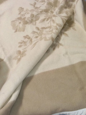 Somma N Grace Light Beige Blanket in Pure New Zealand Wool, New