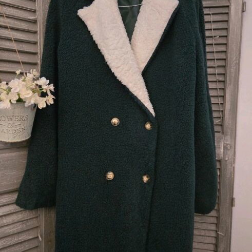 Shein Jacket Coat new, white and green, XL