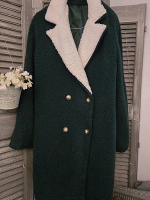 Shein Jacket Coat new, white and green, XL