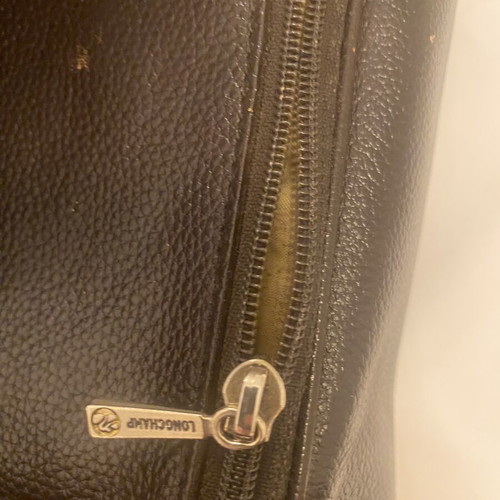 Longchamp leather backpack, brown