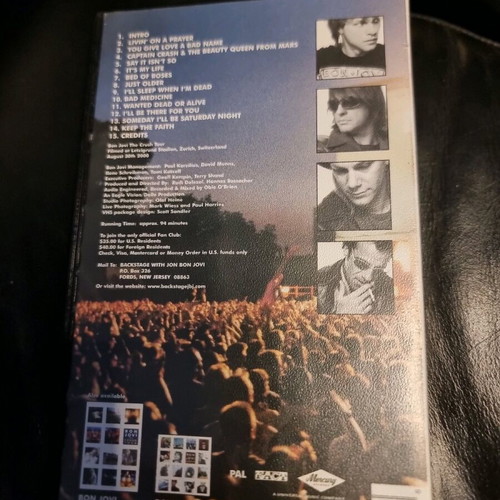 Bon Jovi The Crush Tour VHS used, rock