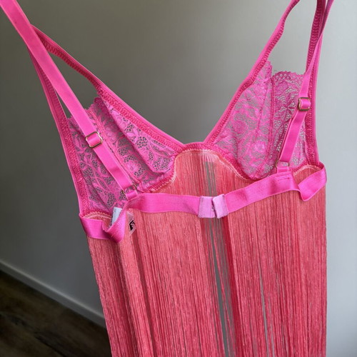 ASOS lingerie with pink fringes, size L