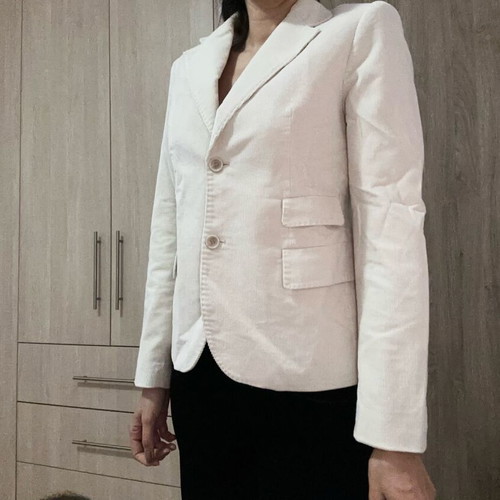Colori Corduroy Jacket Small White Beige Like New