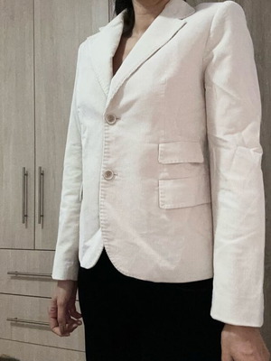 Colori Corduroy Jacket Small White Beige Like New