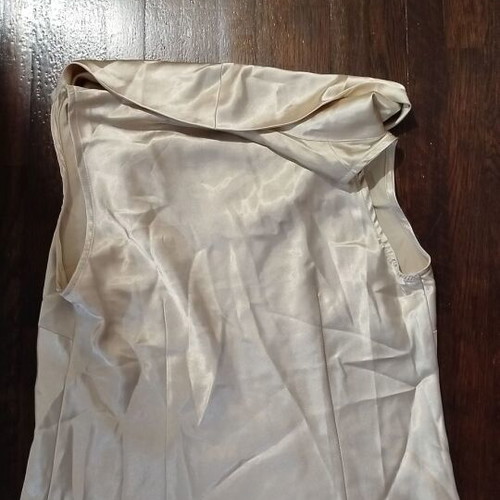 Satin sleeveless blouse size M like new, beige