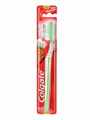 Οδοντόβουρτσα Colgate Double Action πράσινη μέτρια νέα