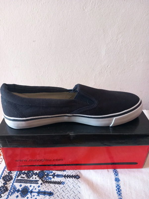 Πανινα αντρικα παπούτσια καινούργια, μπλε navy, casual B&S