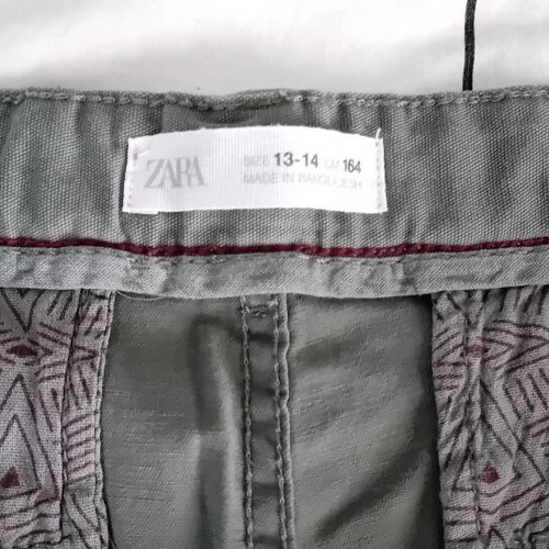Children's gray khaki Bermuda Zara 13-14