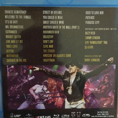 Guns N' Roses Appetite For Democracy 3D Blu Ray like new, metal