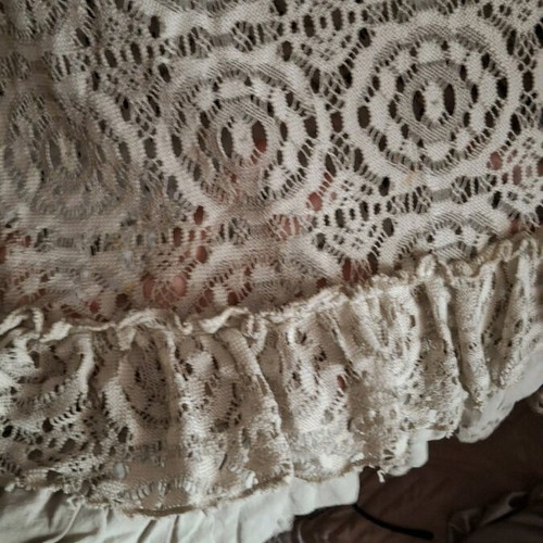 Lace dress used, beige, size M/L, alpha line