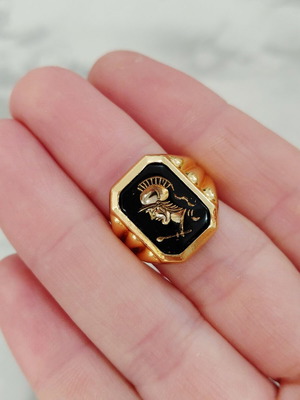 Vintage men's ring from the 70s, like new, aluminum alloy