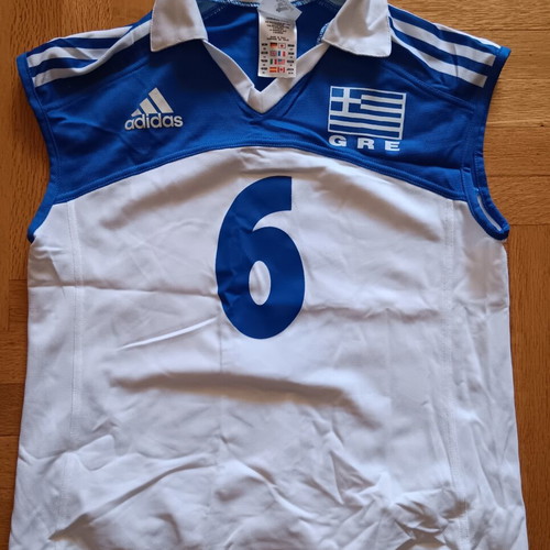 Eleni Memetzi Volleyball Jersey used, Greece Women's National Team 2004 Olympics