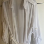 Maxi kimono white, like new, one size with belt