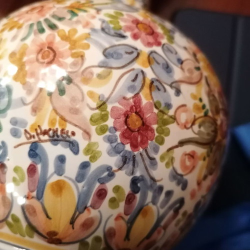 Sevillarte vase handmade colorful with artist signature like new