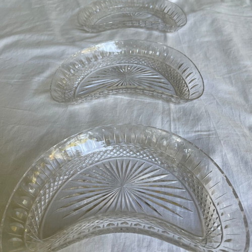 Set of 4 used Saint Louis Tommy Crystal bowls