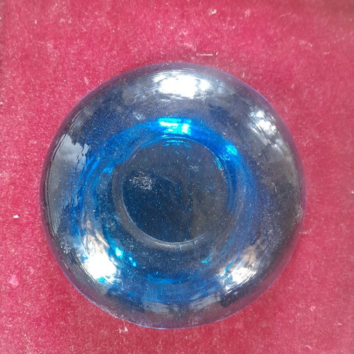 Viagra promotional bowl used, dark blue glass
