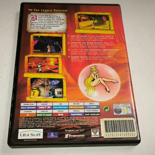 Dragon's Lair 3D: Return To The Lair PC used, action game