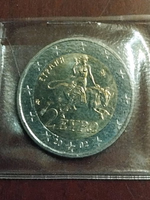 Greece 2 Euro 2002 unc uncirculated coin