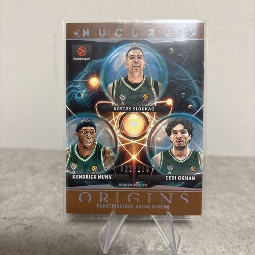 2025-26 Panini Origins EuroLeague Nucleus Panathinaikos Legends /199 Triple