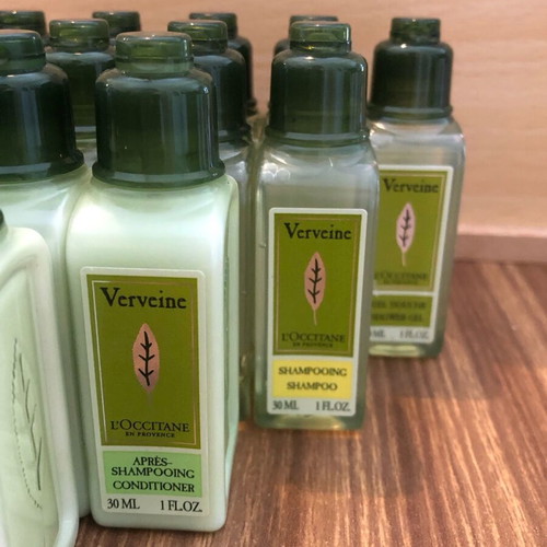 L'Occitane Verveine Bath Products Set new, 18 pieces travel size